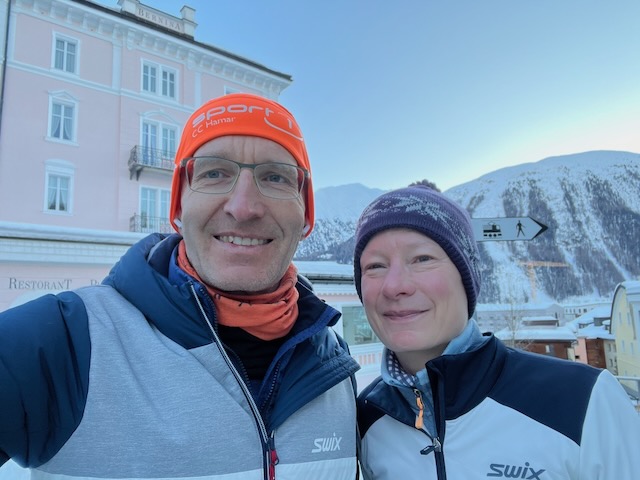 Samedan — Markus and Dagmar in winter